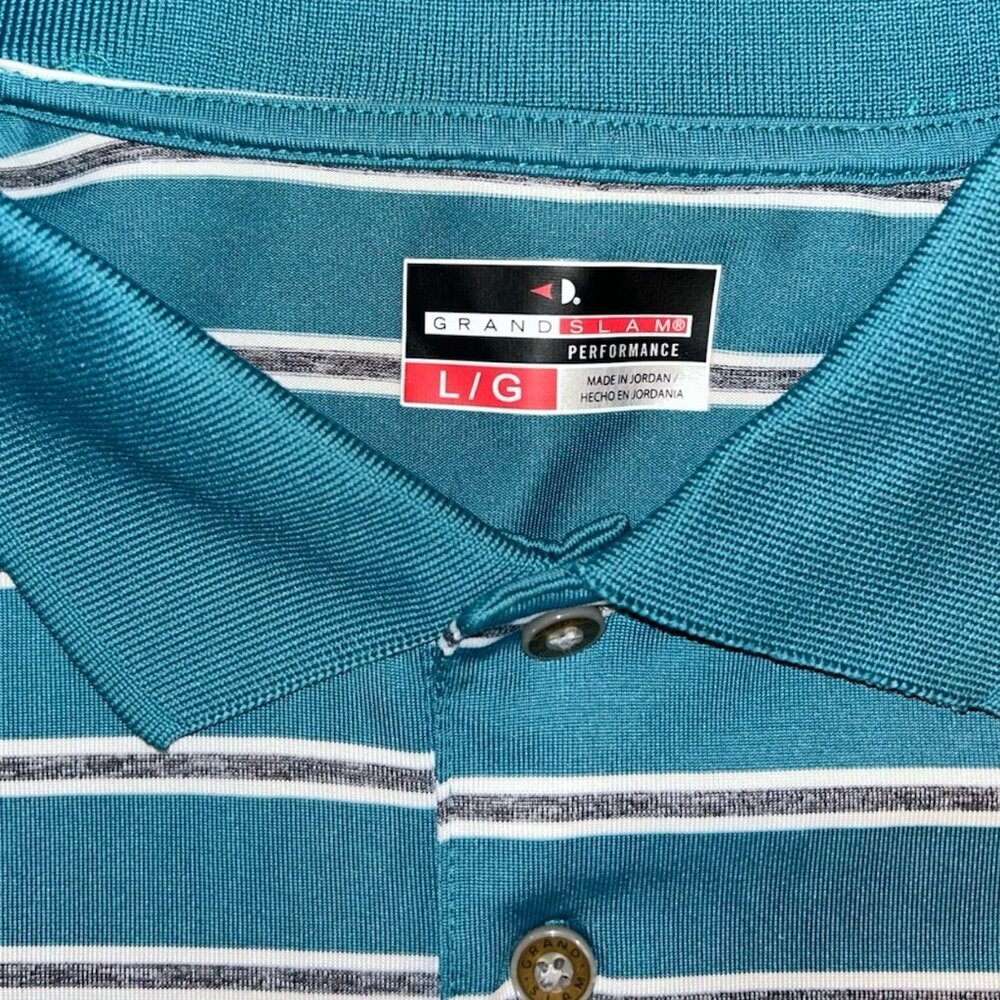 2 Grand Slam Performance Golf Polo Shirts Men's Size Large Moisture Wicking - Picture 5 of 13